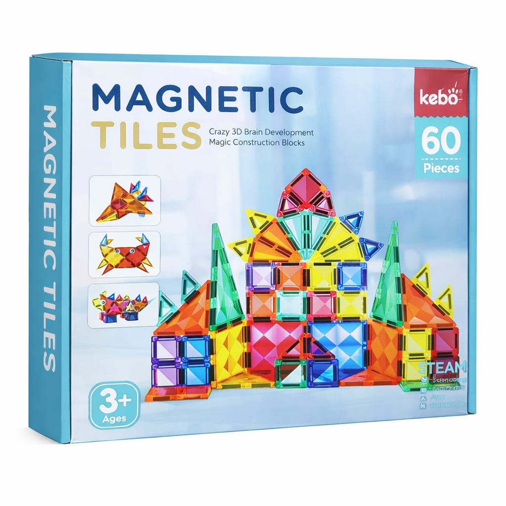 ママンページ Magnetic Tiles 60 pcs – Brain Work Panama