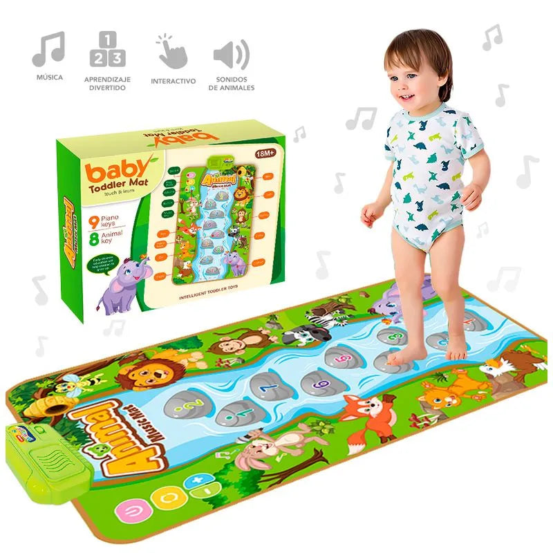 Alfombra Interactiva 2 en 1: Piano y Batería , Alfombrilla multifuncional para piano: La alfombrilla de piano para niños pequeños de 1 a 3 años tiene batería y teclado de piano, 6 instrumentos Alfombra Interactiva 2 en 1: Piano y Batería , Alfombrilla multifuncional para piano: La alfombrilla de piano para niños pequeños de 1 a 3 años tiene batería y teclado de piano, 6 instrumentos